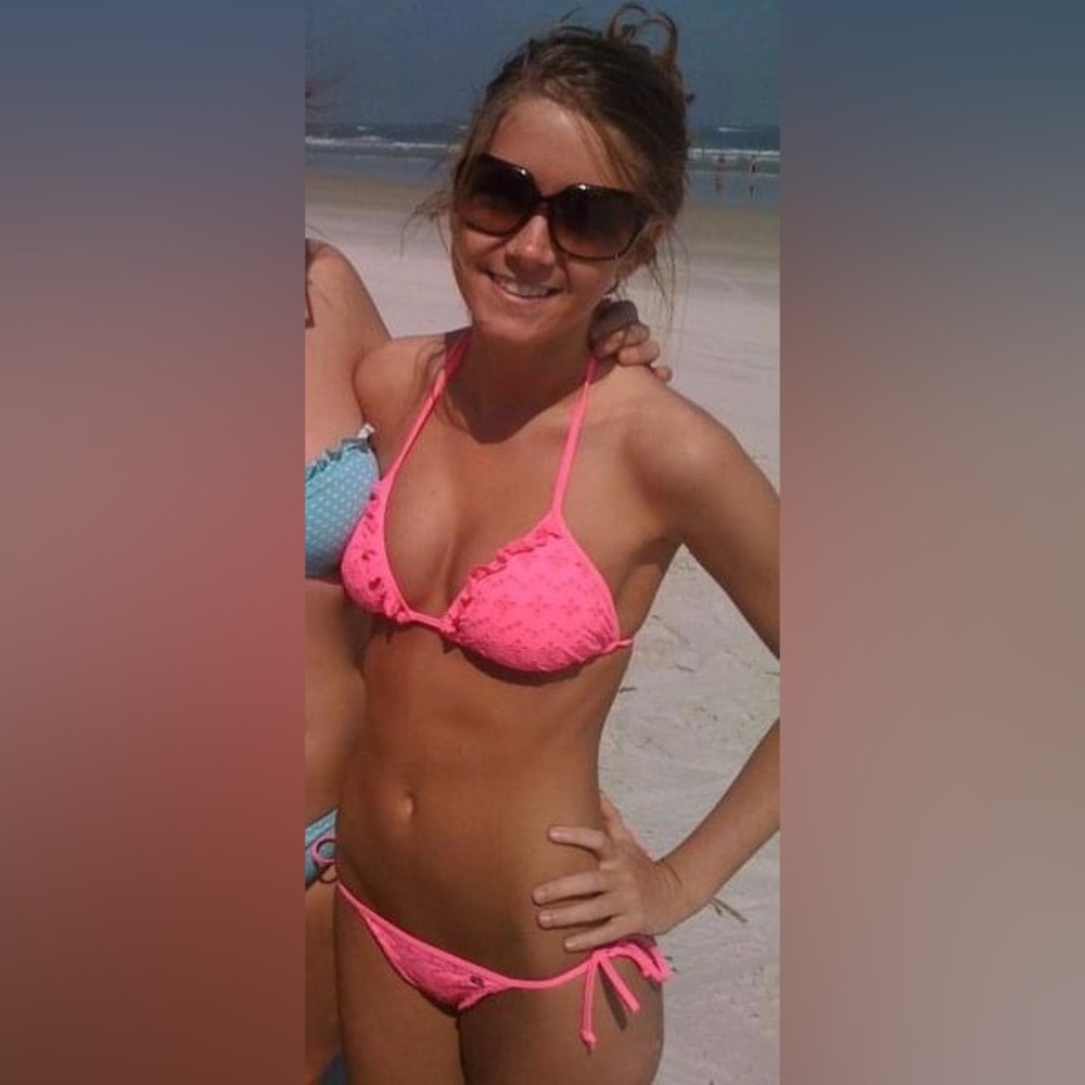 Victoria PINK small pink ruffle butt bikini